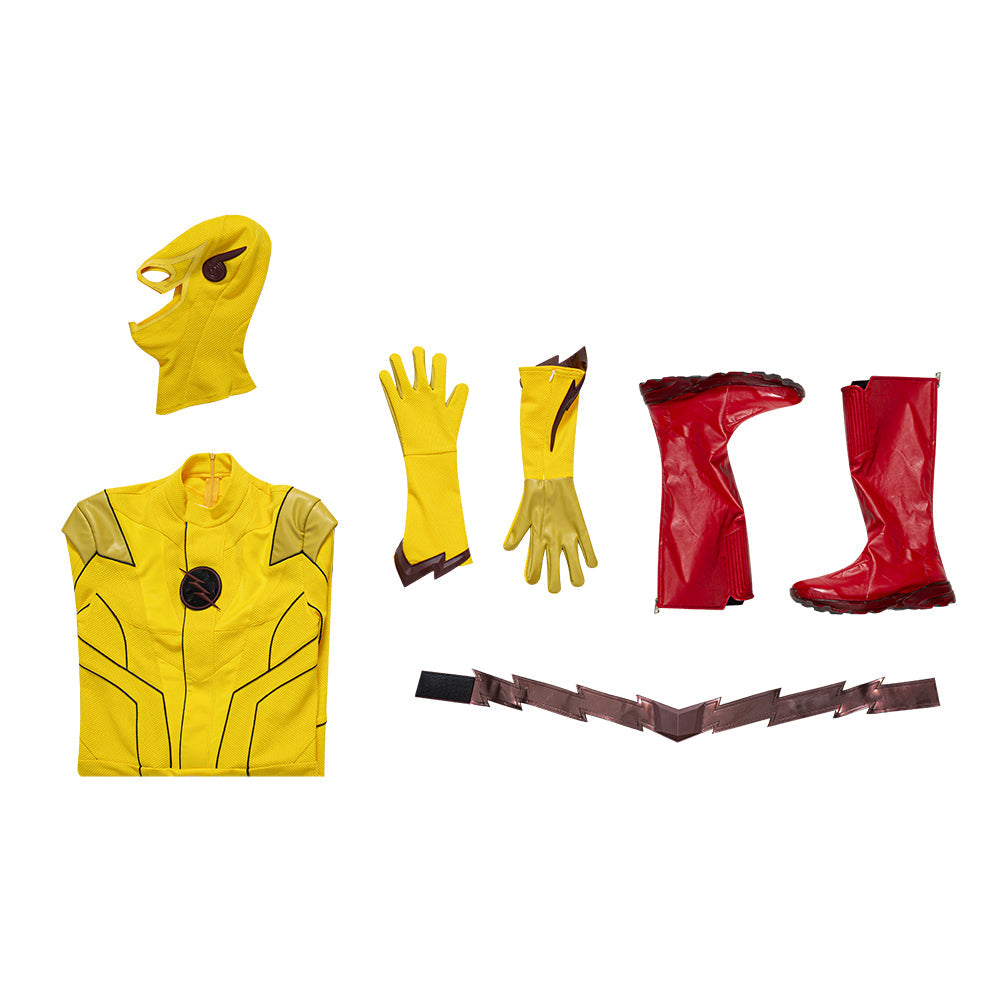 Astricos Reverse Flash Armageddon Cosplay Outfit - Barry Allen's Yellow Superhero Suit - Astricos