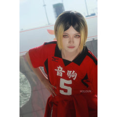 Astricos Haikyuu Kozume Kenma Nekoma High School Cosplay Costume Set with Jersey and Wig - Astricos