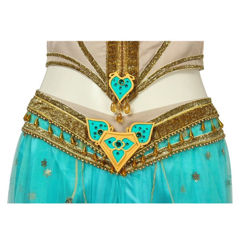 Astricos Princess Jasmine Cosplay Costume - Aladdin Inspired Peacock Dress for Adults - Astricos