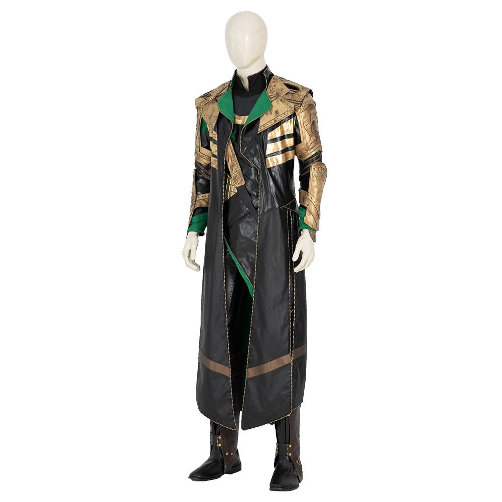 Premium Astricos Loki Cosplay Costume - Halloween Battle Suit with Damaged Jumpsuit, Armor, and Helmet - Astricos