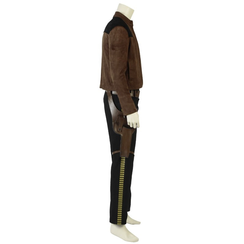 Astricos Han Solo Cosplay Costume Set - Top, Pant, Coat, Belt for Star Wars Fans - Astricos