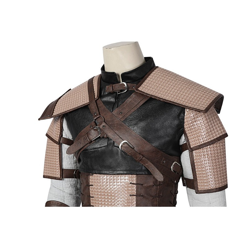 Astricos Geralt of Rivia Cosplay Leather Jacket - The Witcher 3 Wild Hunt Hero Suit for Halloween - Astricos