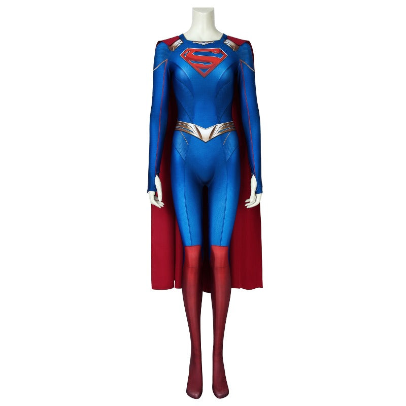 Astricos Supergirl Season 5 Kara Zor-El Cosplay Jumpsuit with Cape - Embrace Your Inner Hero - Astricos