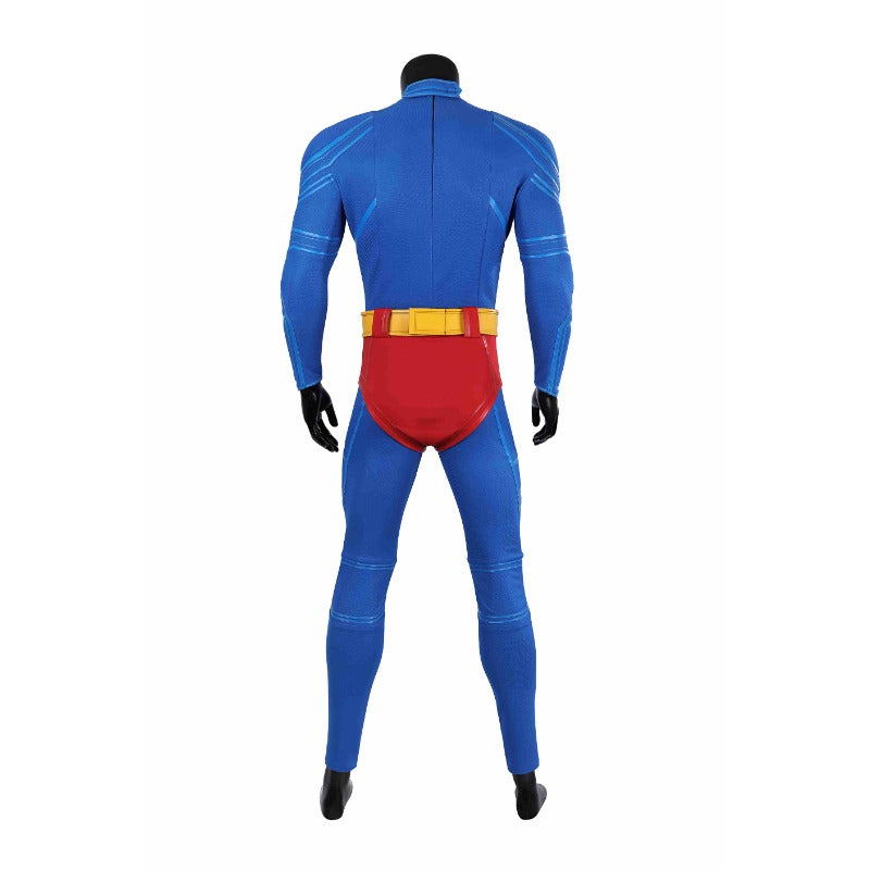 Astricos Superman Legacy Clark Kent Cosplay Costume - Blue Zentai Suit with Red Cape - Astricos