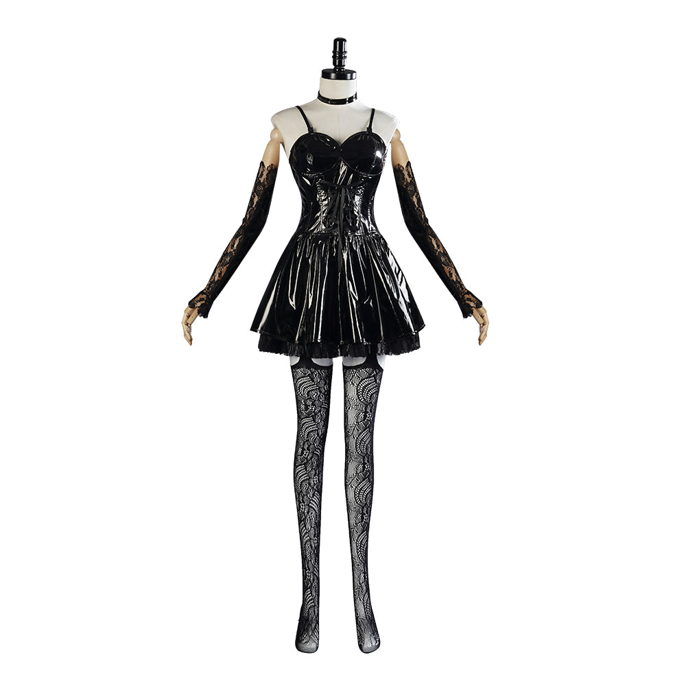 Astricos Misa Amane Cosplay Costume - Premium Leather Dress, Lace Accessories, Anime Uniform Set for Women - Astricos