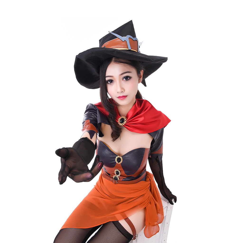 Astricos Overwatch Mercy Witch Skin Cosplay Costume | Premium Game Cosplay Series - Astricos