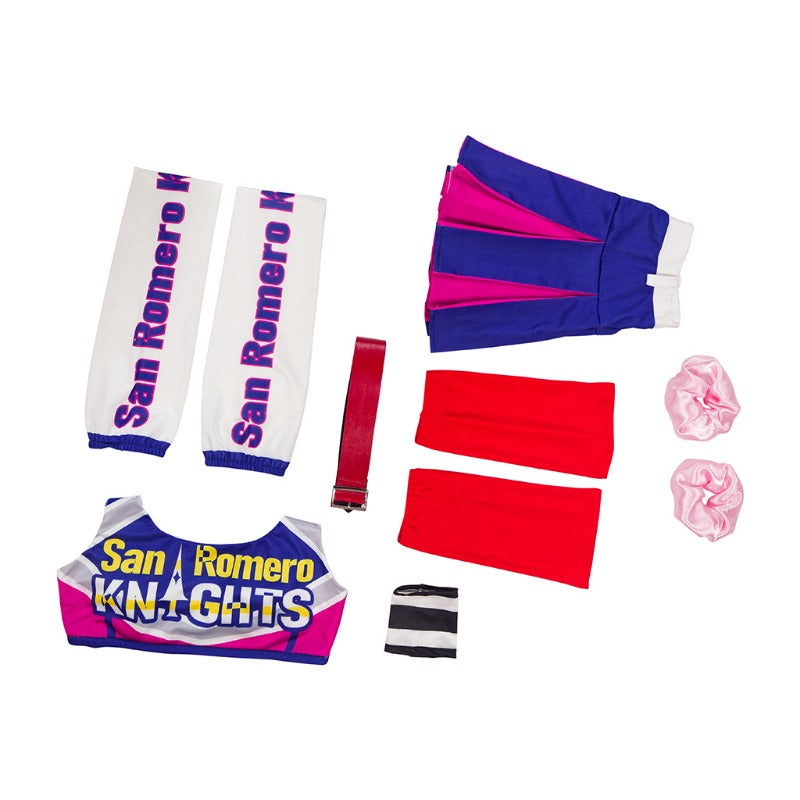 Astricos Juliet Starling Cosplay Costume - Lollipop Chainsaw Inspired Sexy Top and Skirt Set for Women - Astricos