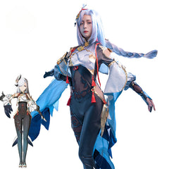 Astricos Shenhe Cosplay Costume - Genshin Impact Women's Sexy Jumpsuit Outfit for Halloween - Astricos