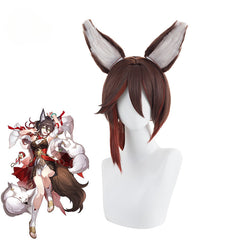 Astricos Tingyun Cosplay Wig - 50cm Mixed Color Wigs with Ears for Honkai Star Rail - Astricos