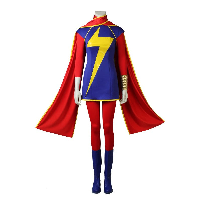 Astricos Kamala Khan Cosplay Costume - Women's Jumpsuit & Cloak for Marvel Themed Events - Astricos