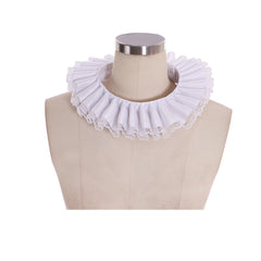 Men's Astricos White Cotton Lace Jabot Collar & Wrist Cuff - Premium Renaissance Cosplay Accessories - Astricos