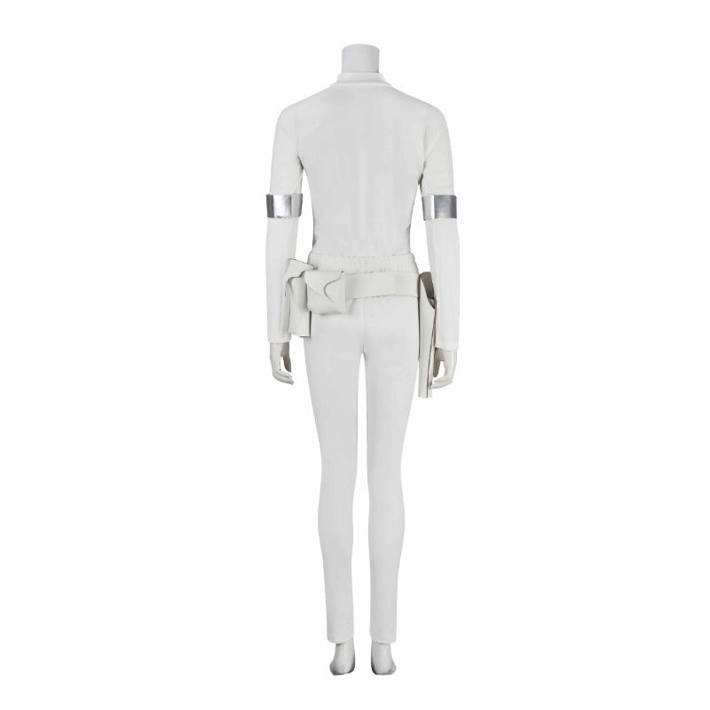 Empress Amidala's Astricos White Battle Outfit with Cloak - Star Wars Cosplay for Events - Astricos