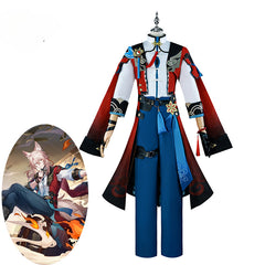 Astricos Jiaoqiu Cosplay Costume - Foxian Healer Men Suit with Tail for Honkai Star Rail Fans - Astricos