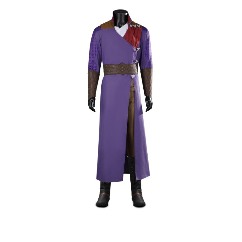 Astricos Gale Dekarios Cosplay Costume - Baldur's Gate Inspired Purple Wizard Full Set for Halloween - Astricos