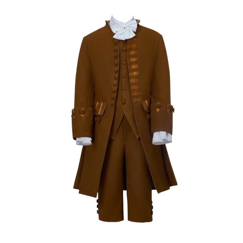 Authentic Brown 18th Century Frock Coat - Premium Colonial Military Style Astricos Cosplay Ensemble - Astricos