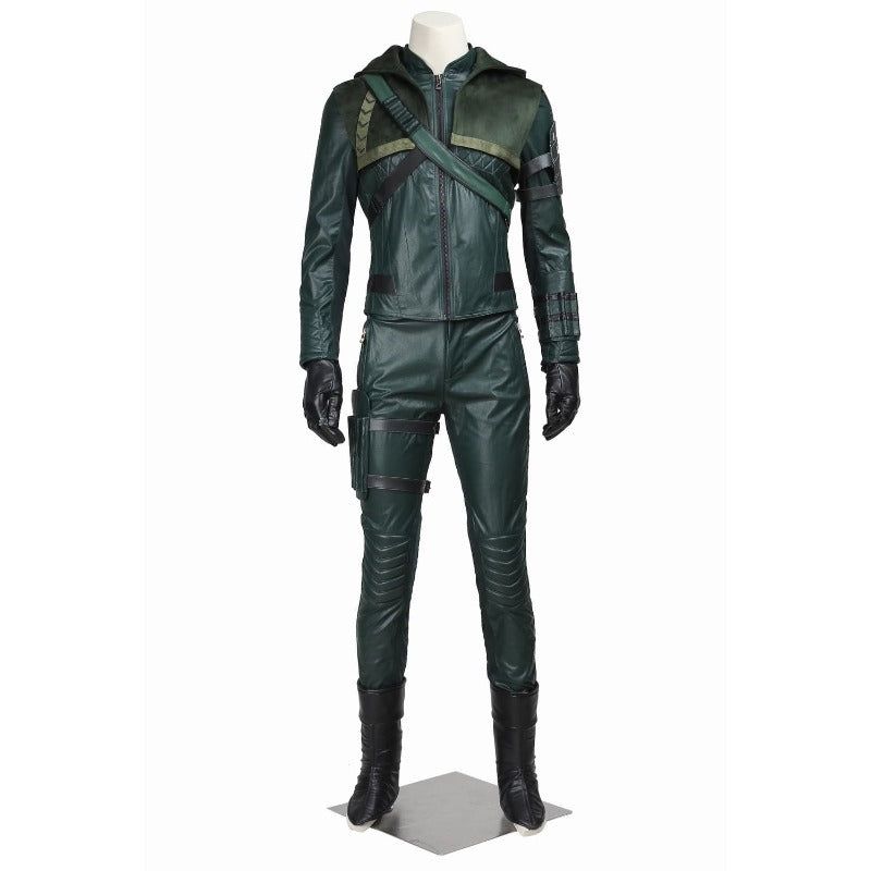 Astricos Green Arrow Cosplay Set – Mask, Gloves, Holster, Belt, Bag - Astricos