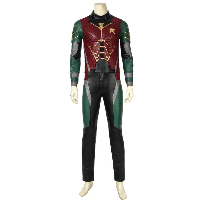 Astricos Tim Drake Red Robin Cosplay Costume – Damian Wayne Cape Uniform for Halloween - Astricos