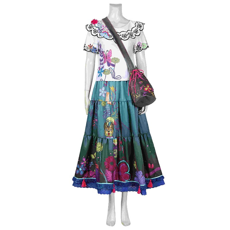 Astricos Mirabel Dress Encanto Cosplay Magical Outfit for Women Halloween - Astricos