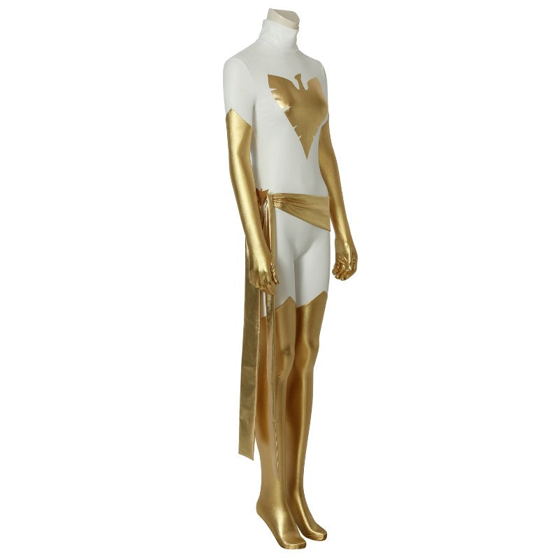 Astricos Phoenix X-Men Pearl White Spandex Cosplay Costume for Movie Enthusiasts - Astricos