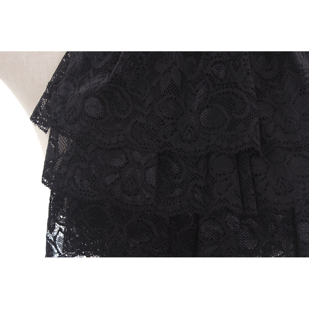 Elegant Black Victorian Lace Detachable Collar and Cuffs | Astricos Gothic Cosplay Essentials - Astricos