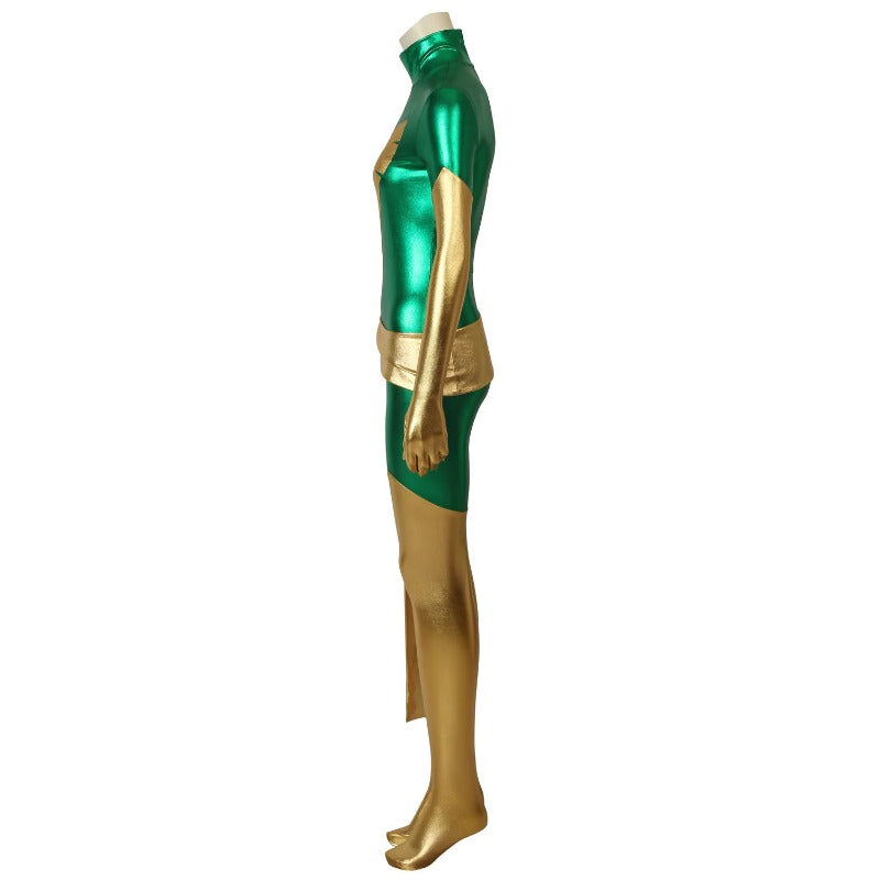 Astricos Green X-Men Dark Phoenix Jean Grey Cosplay Jumpsuit for Halloween - Astricos