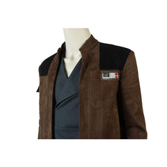 Astricos Han Solo Cosplay Set - Premium Suede Jacket, Leather Belt & Holster for Star Wars Fans - Astricos