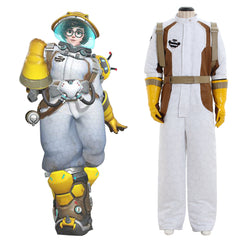 Astricos Cosplay Climatologist Costume Women’s White Jumpsuit Full Set Outfit - Astricos