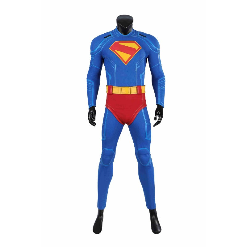 Astricos Superman Legacy Clark Kent Cosplay Costume - Blue Zentai Suit with Red Cape - Astricos