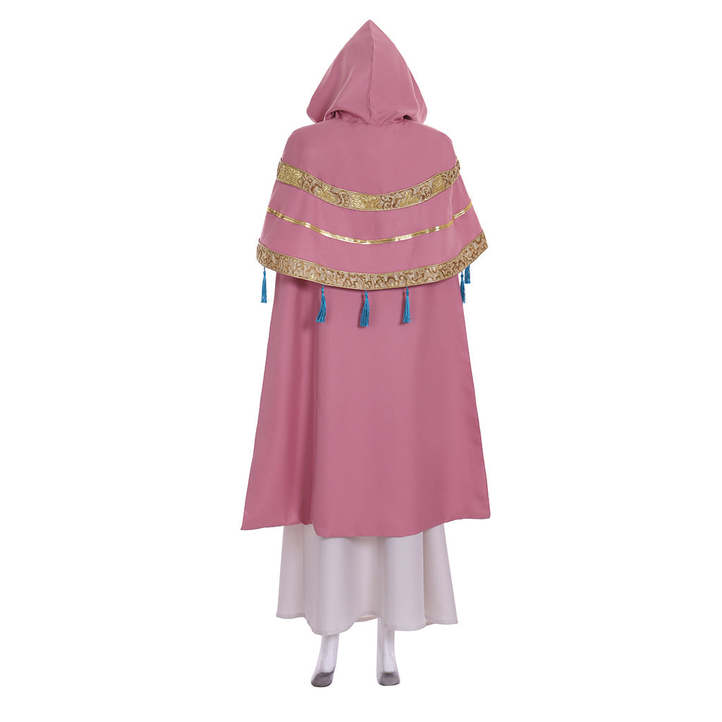 Astricos Kingdom Hearts III Ava Cosplay Costume Women's Pink Hooded Dress with Skirt - Astricos