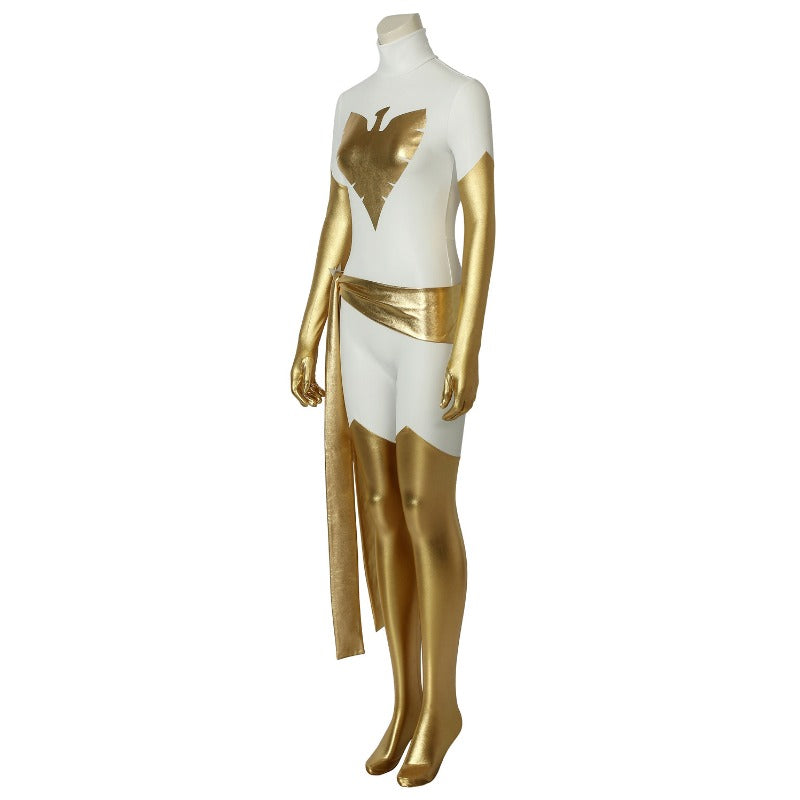 Astricos Phoenix X-Men Pearl White Spandex Cosplay Costume for Movie Enthusiasts - Astricos