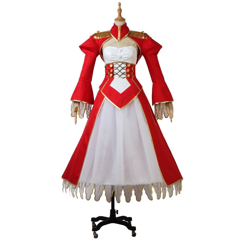 Astricos Nero Claudius Cosplay Dress - Red White Christmas Outfit from Fate/Grand Order - Astricos