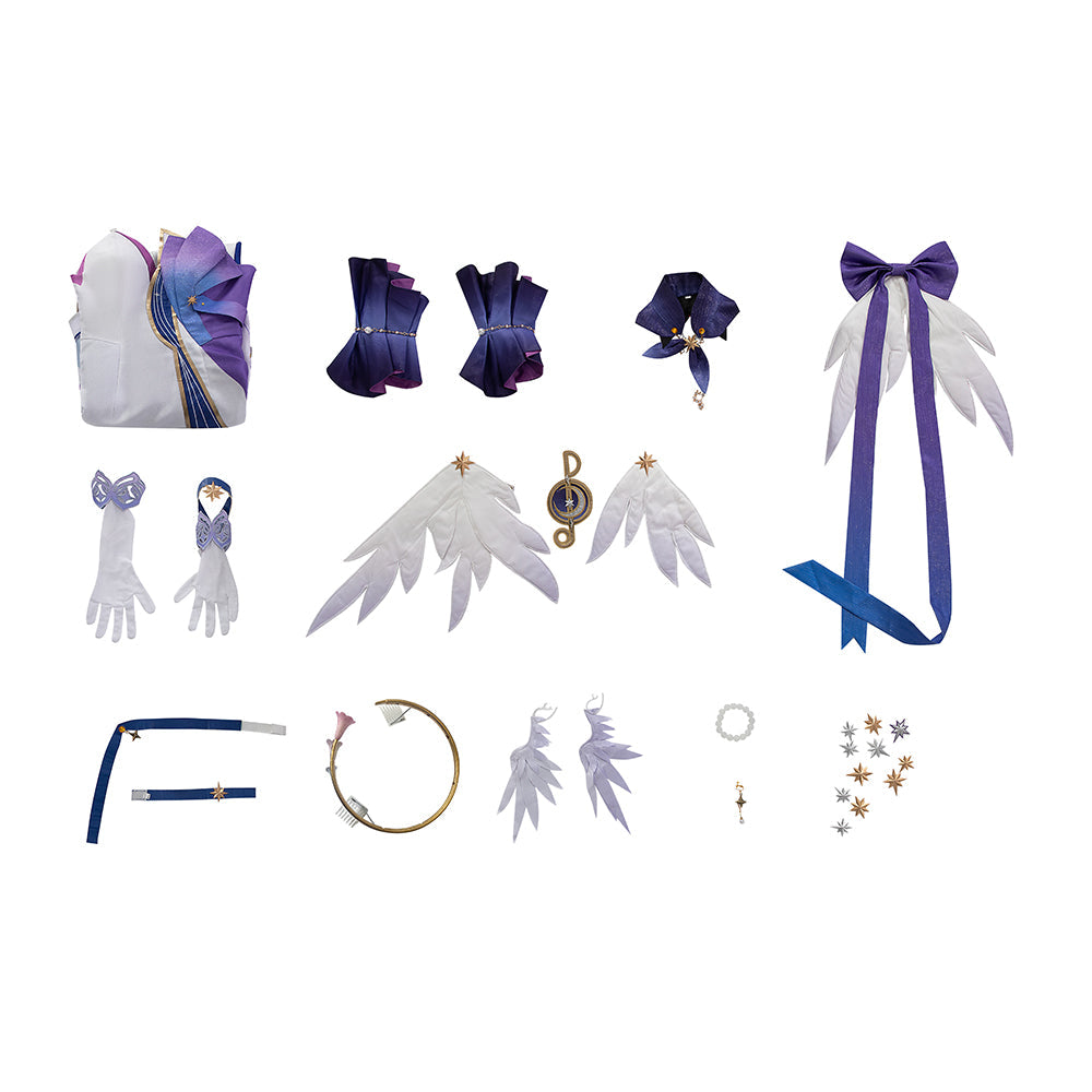 Astricos Robin Cosplay Costume Set | Honkai Star Rail Inspired Outfit with Wig and Accessories - Astricos