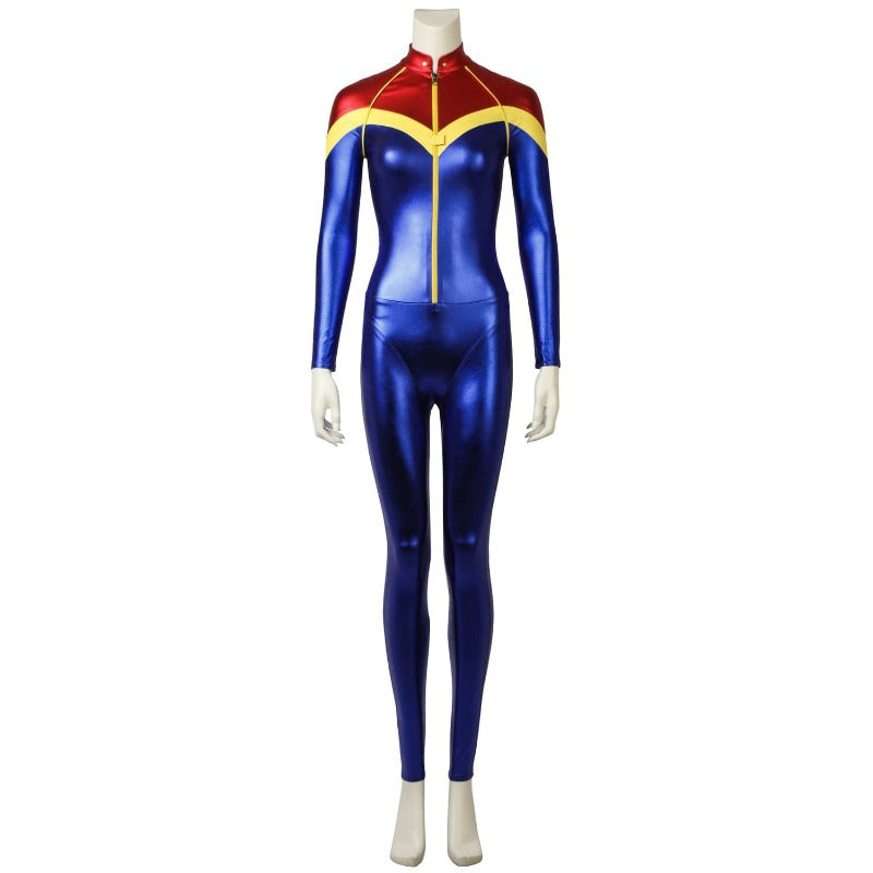 Astricos Superhero Captain Marvel Kids Cosplay Costume - Avengers Jumpsuit for Halloween - Astricos