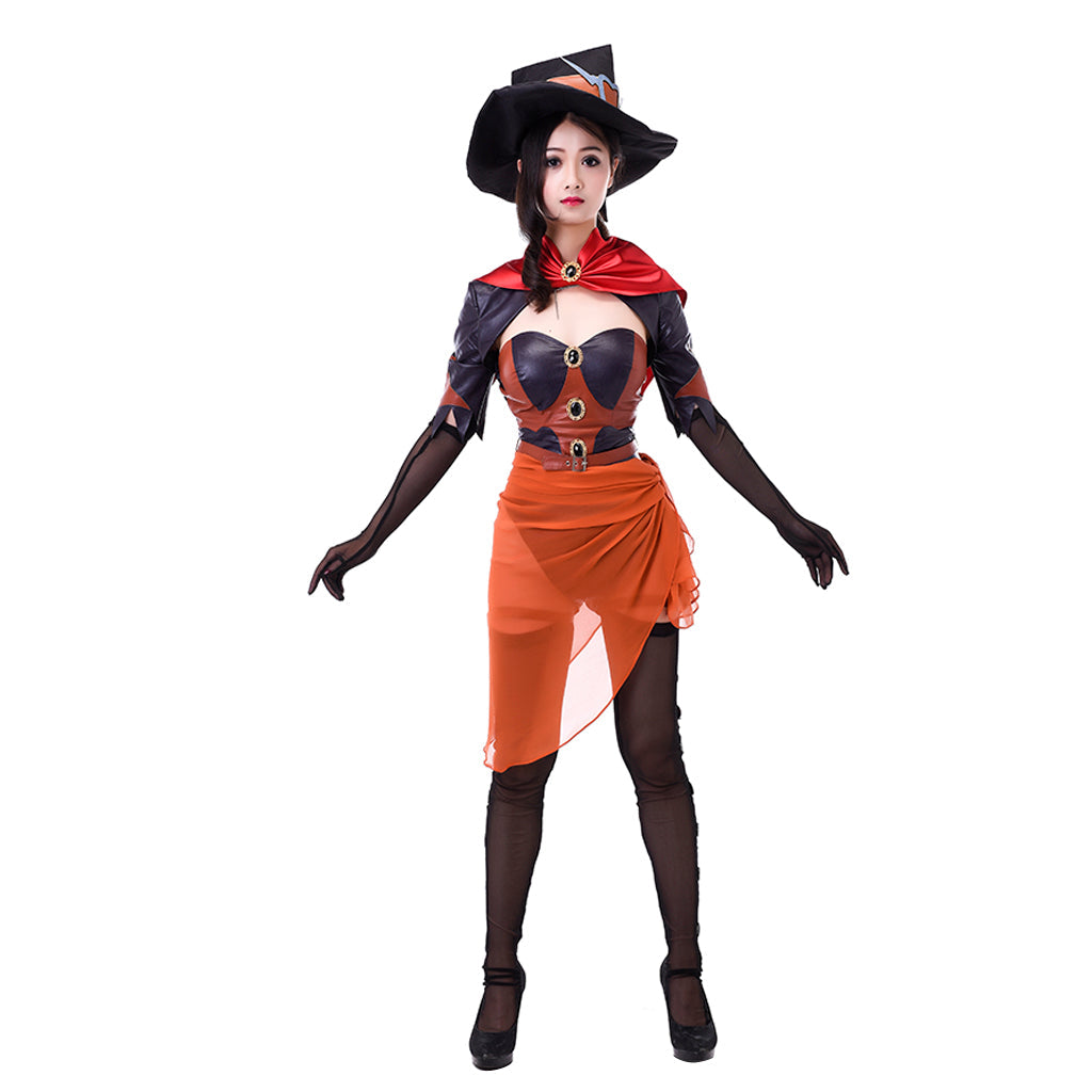 Astricos Overwatch Mercy Witch Skin Cosplay Costume | Premium Game Cosplay Series - Astricos