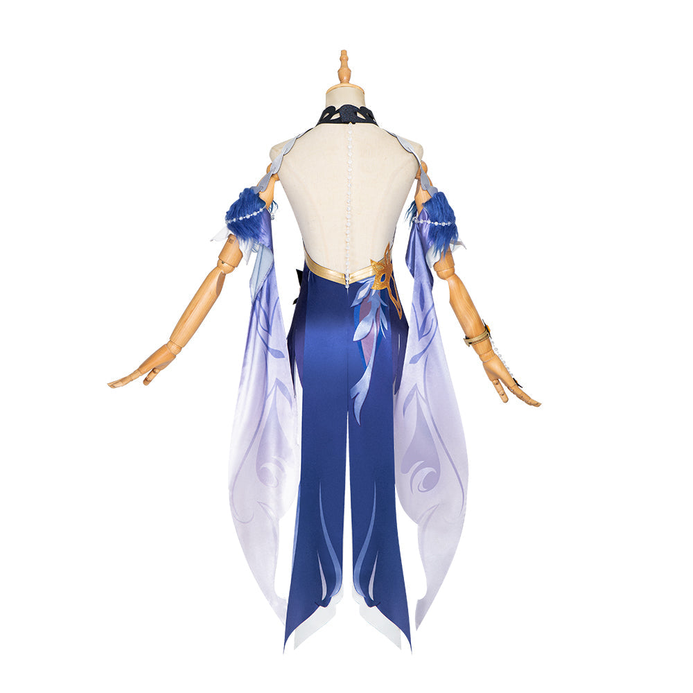 Astricos Ningguang Orchid Evening Gown Cosplay Costume – Premium Genshin Impact Outfit - Astricos