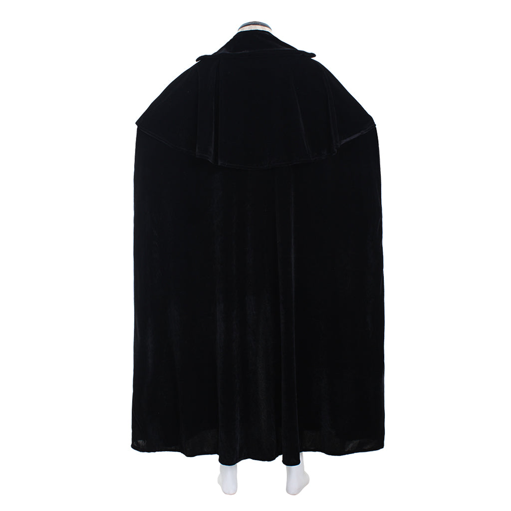 Astricos Unisex Black Vampire Demon Cape for Halloween, Cosplay, and Masquerade Balls - Astricos