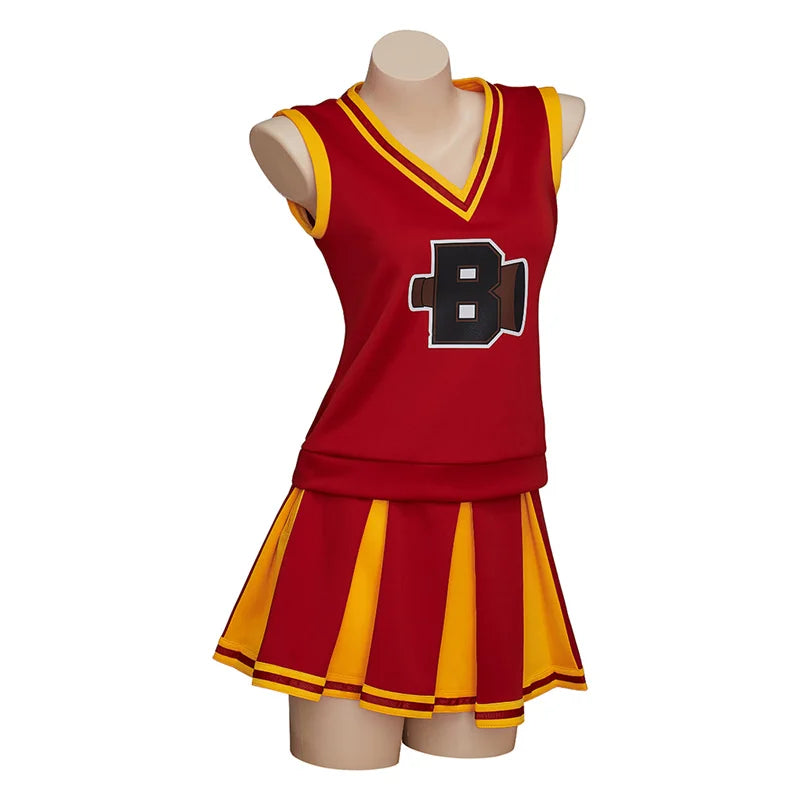 Astricos Cheerleader Costume - Vibrant Red High School Cheerleading Outfit for Women - Astricos