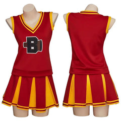 Astricos Cheerleader Costume - Vibrant Red High School Cheerleading Outfit for Women - Astricos