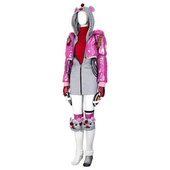 Astricos Wattson Cosplay Costume - Pink Coat with Accessories for Apex Legends Fans - Astricos