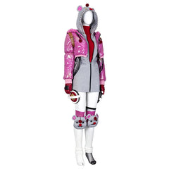 Astricos Wattson Cosplay Costume - Pink Coat with Accessories for Apex Legends Fans - Astricos