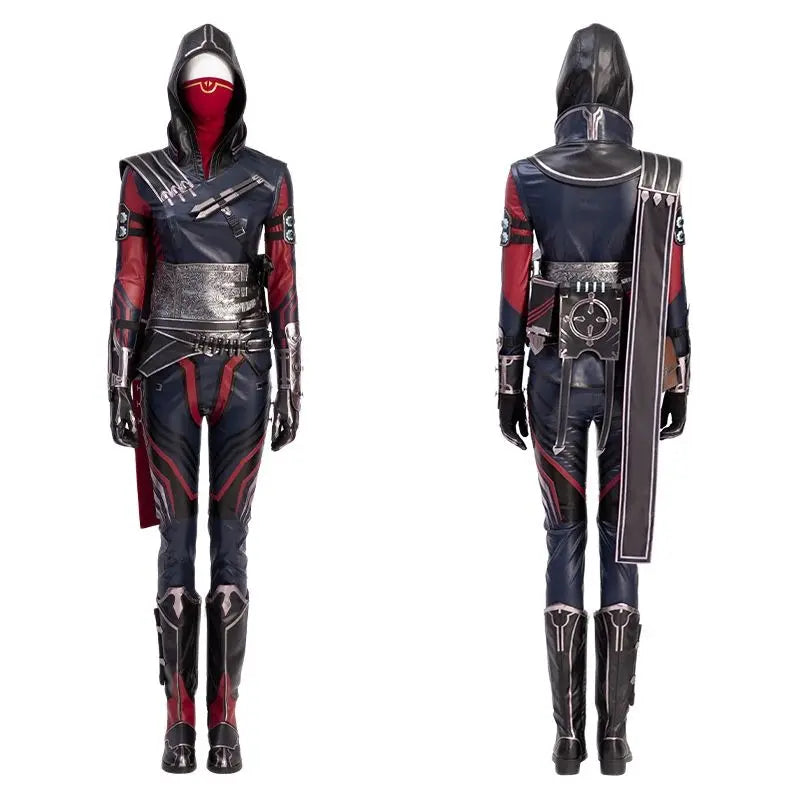 Astricos Wraith Cosplay Costume - Women's Evil Spirit Fighter Halloween Suit with Mask & Accessories - Astricos