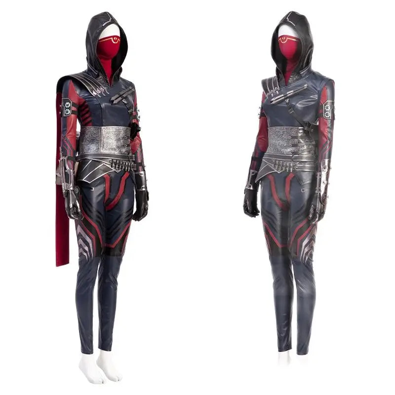 Astricos Wraith Cosplay Costume - Women's Evil Spirit Fighter Halloween Suit with Mask & Accessories - Astricos