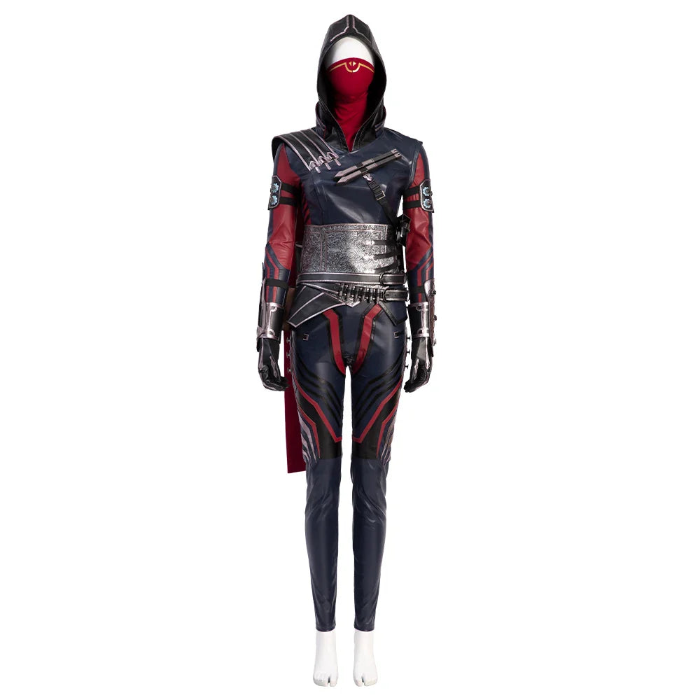 Astricos Wraith Cosplay Costume - Women's Evil Spirit Fighter Halloween Suit with Mask & Accessories - Astricos