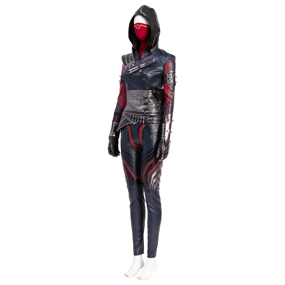 Astricos Wraith Cosplay Costume - Women's Evil Spirit Fighter Halloween Suit with Mask & Accessories - Astricos