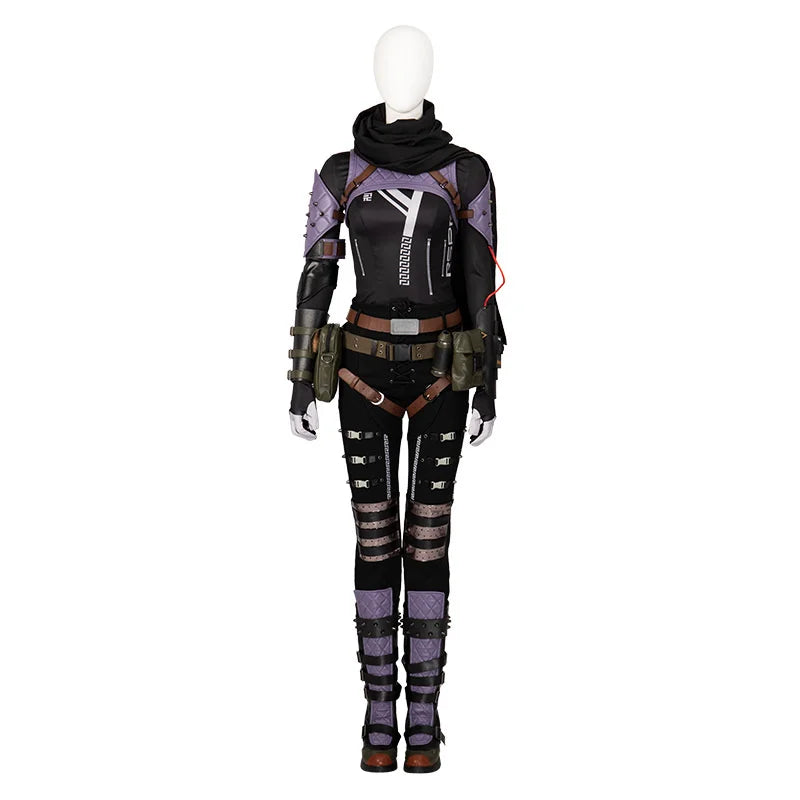 Astricos Wraith Cosplay Costume - Apex Legends Evil Skin Battle Suit with Accessories for Halloween Carnival - Astricos