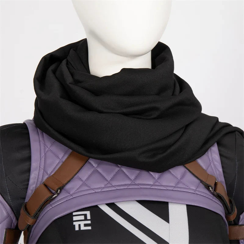 Astricos Wraith Cosplay Costume - Apex Legends Evil Skin Battle Suit with Accessories for Halloween Carnival - Astricos