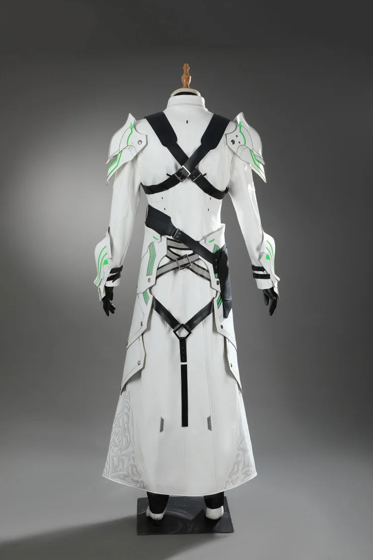 Astricos FFVII Youth Sephiroth Cosplay Costume Men - White Combat Uniform Full Set for Halloween Carnival Party - Astricos