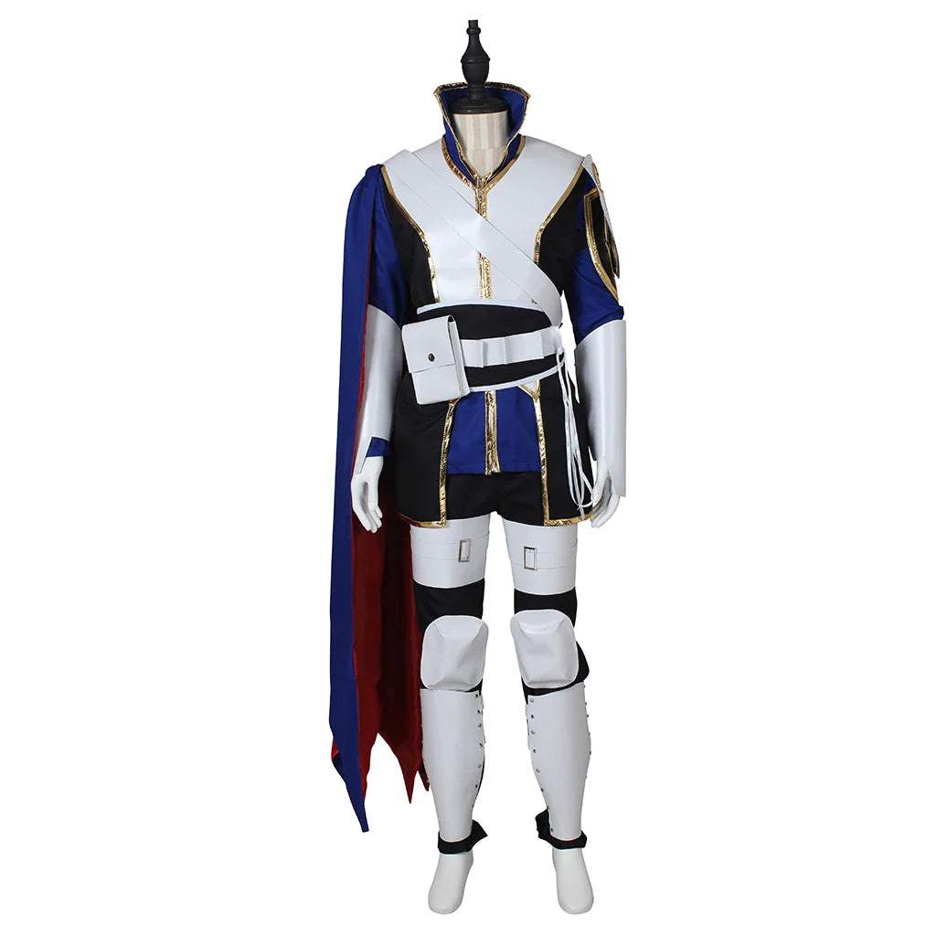 Astricos Roy Mercenary Cosplay Costume for Men - Fire Emblem Inspired Combat Suit with Cape for Halloween and Carnival Parties - Astricos