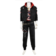 Astricos Men's Jackie Cosplay Mercenary Punk Retro Coat Top Pants Battle Uniform Suit for Halloween Carnival Party Streetwear - Astricos