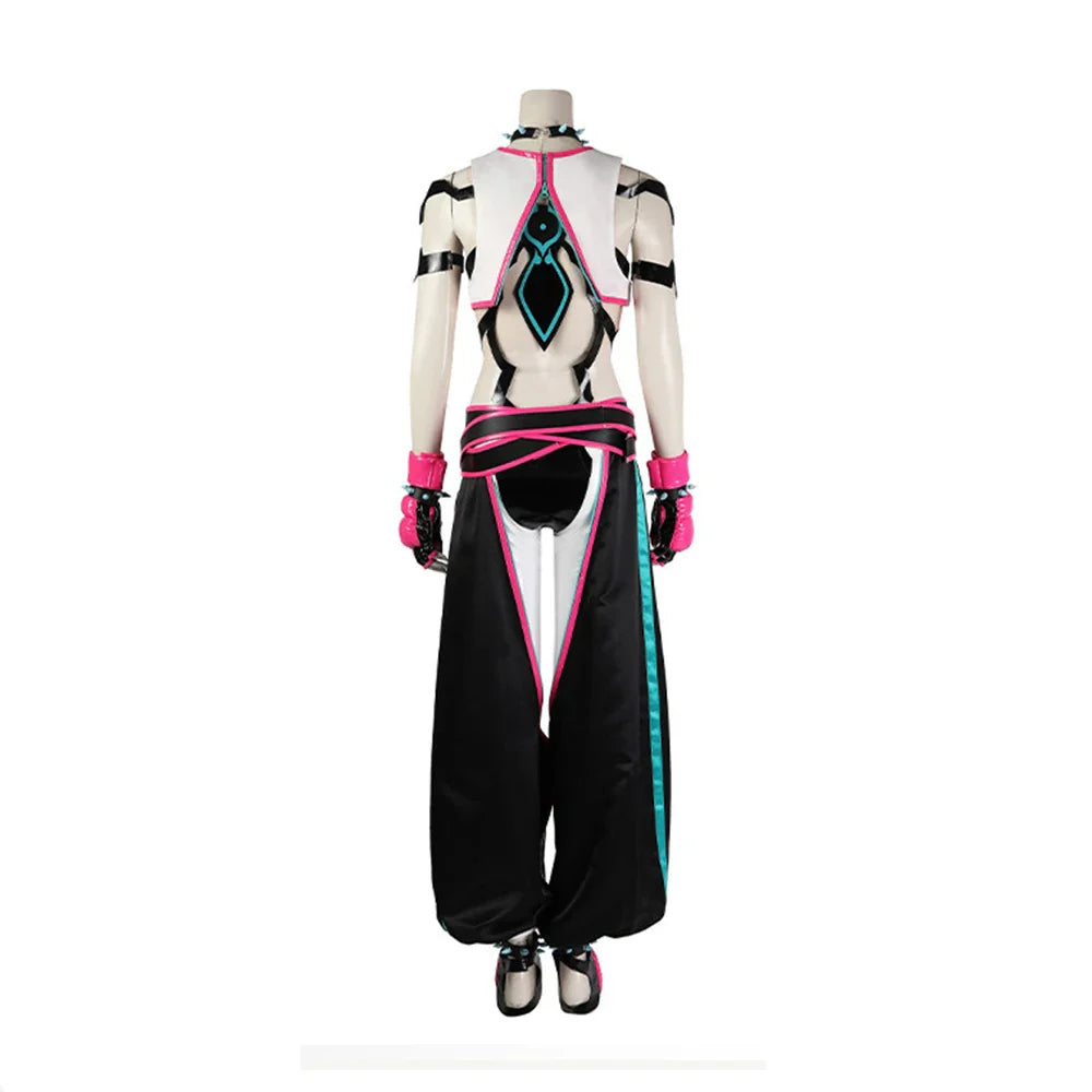 Astricos Juri Han Cosplay Street Fighter Costume Women's Sexy Combat Suit for Halloween Carnival - Astricos